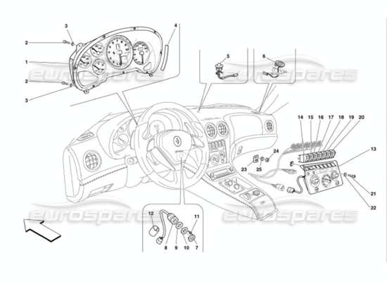 a part diagram from the Ferrari 575 parts catalogue