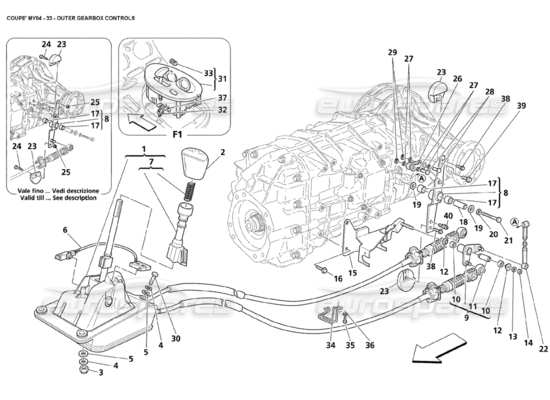 a part diagram from the Maserati 4200 parts catalogue