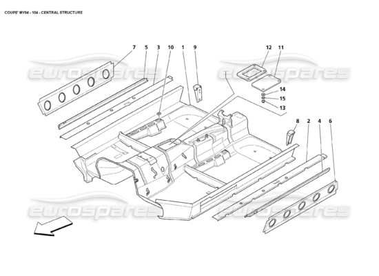 a part diagram from the Maserati 4200 parts catalogue