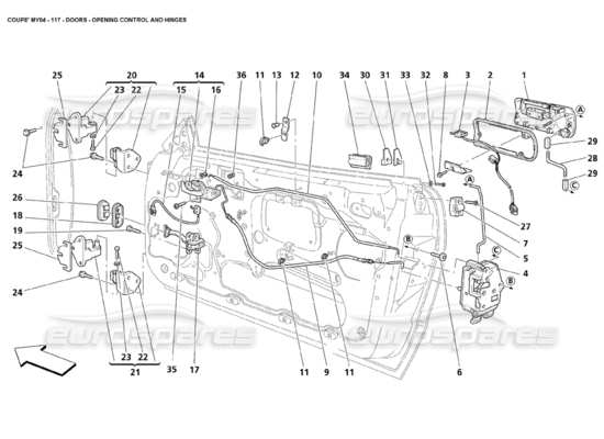 a part diagram from the Maserati 4200 parts catalogue