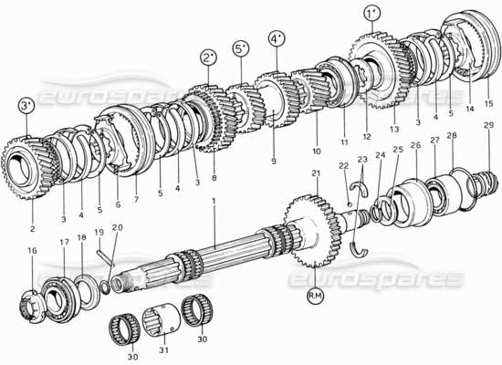 a part diagram from the Ferrari 206 parts catalogue