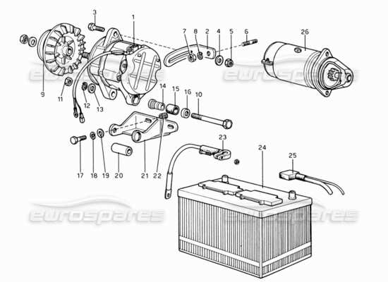 a part diagram from the Ferrari 206 parts catalogue