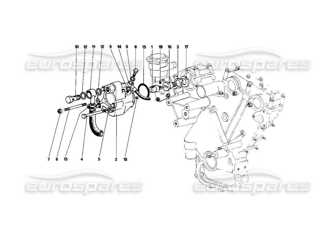 Ferrari 400i (1983 Mechanical) Brake Booster Vacuum Pump Parts Diagram