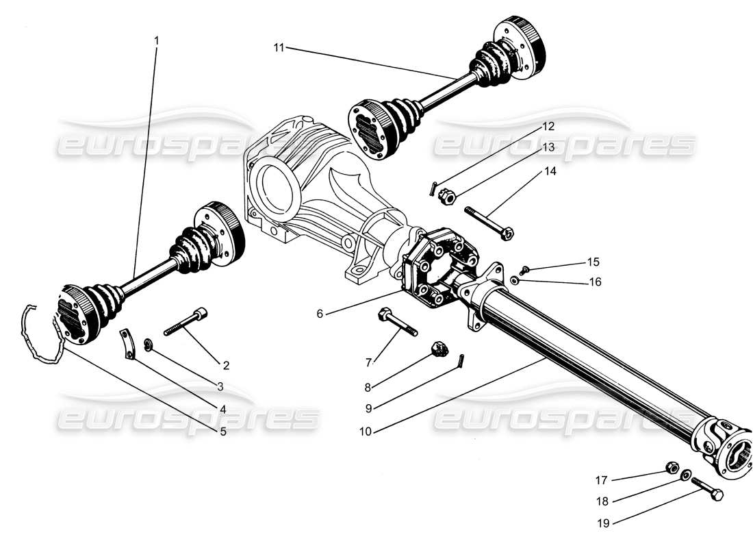 Lamborghini Espada Transmission (151 to 575) Parts Diagram