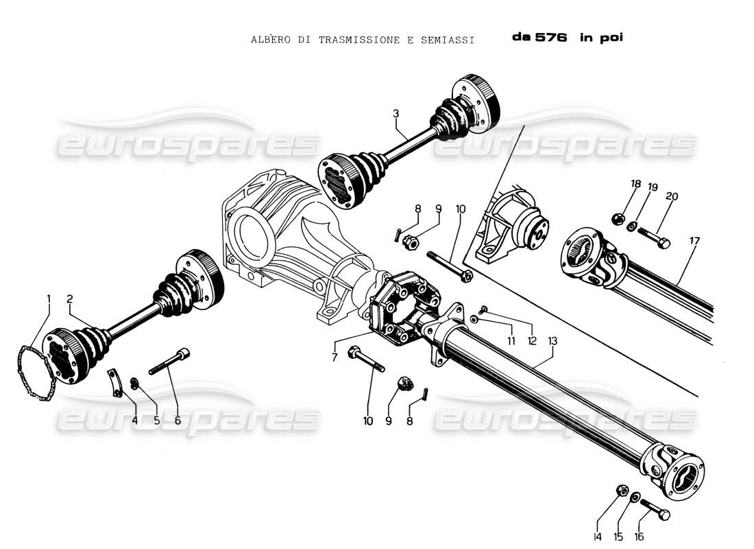 Lamborghini Espada Transmission (Automatic Transmission) Parts Diagram