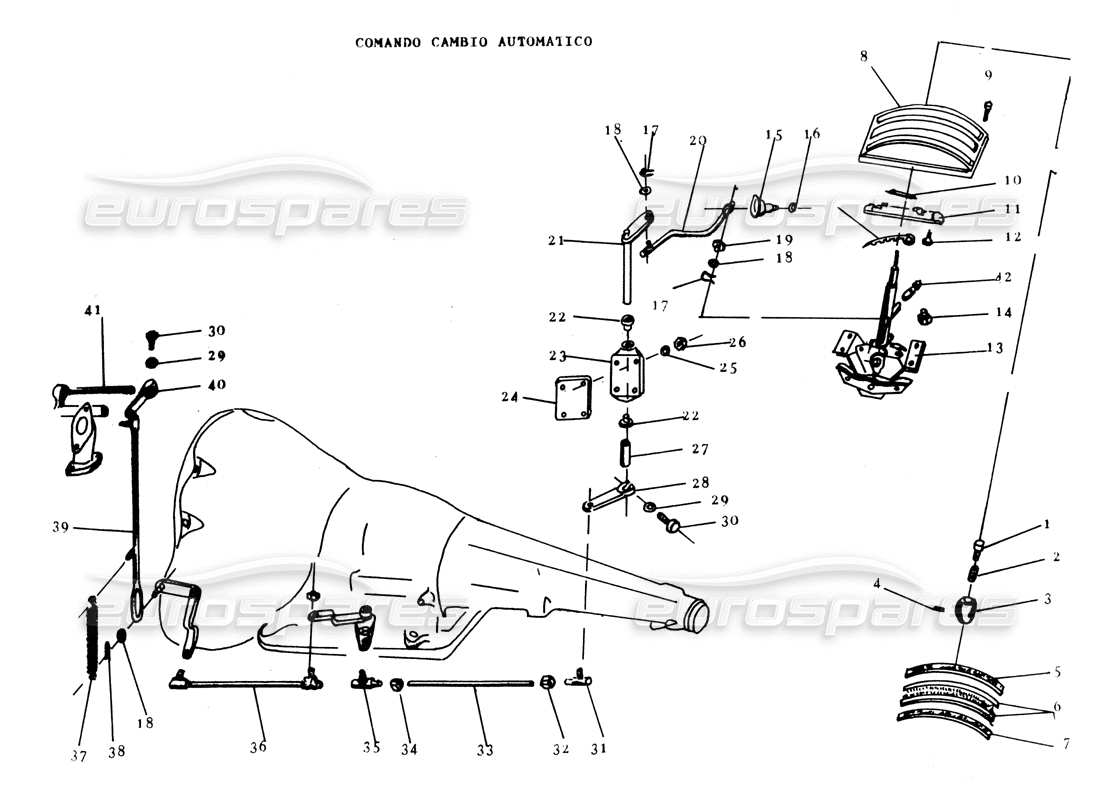 Lamborghini Espada Automatic Selector unit Parts Diagram