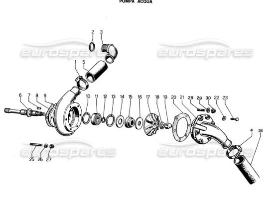 a part diagram from the Lamborghini Espada parts catalogue