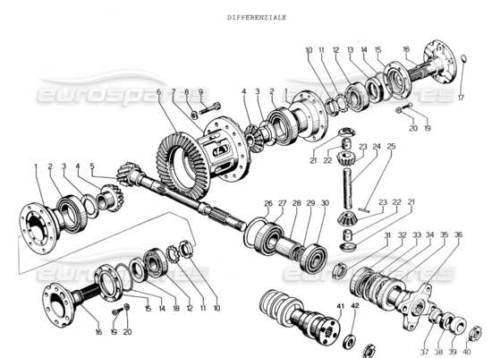 a part diagram from the Lamborghini Espada parts catalogue