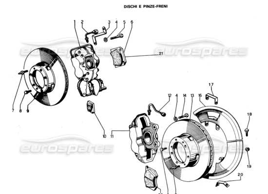 a part diagram from the Lamborghini Espada parts catalogue