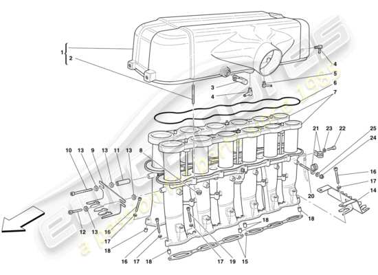 a part diagram from the Maserati MC12 parts catalogue