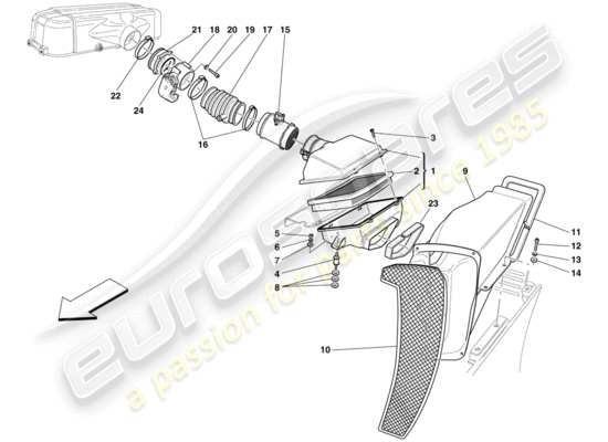 a part diagram from the Maserati MC12 parts catalogue