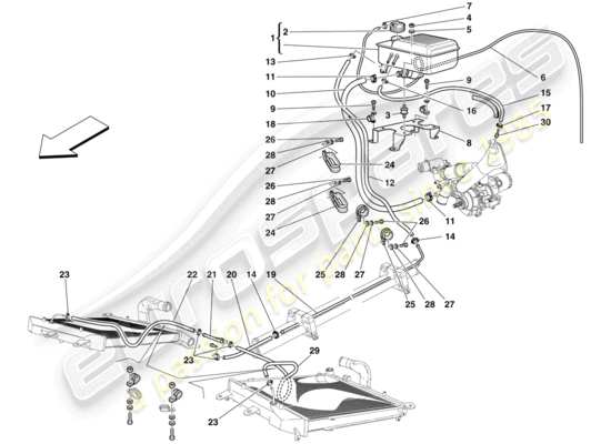 a part diagram from the Maserati MC12 parts catalogue