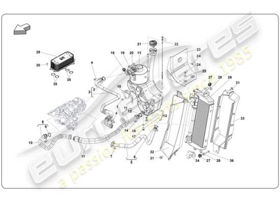 a part diagram from the Lamborghini Super Trofeo (2009-2014) parts catalogue