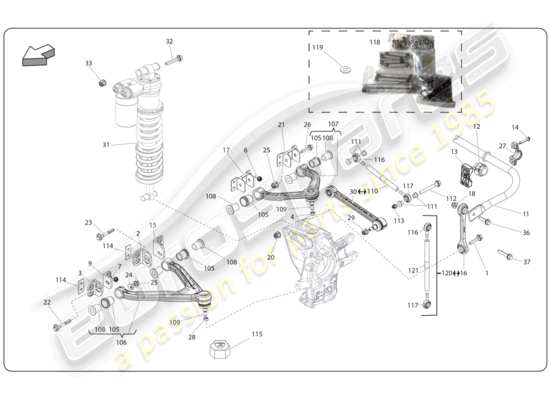 a part diagram from the Lamborghini Super Trofeo (2009-2014) parts catalogue