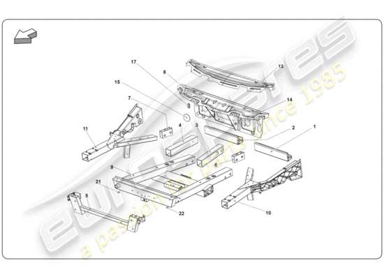 a part diagram from the Lamborghini Super Trofeo (2009-2014) parts catalogue