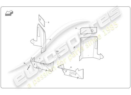 a part diagram from the Lamborghini Super Trofeo (2009-2014) parts catalogue