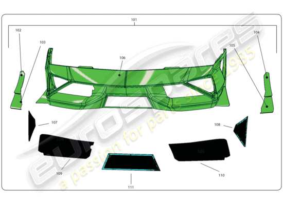 a part diagram from the Lamborghini Super Trofeo (2009-2014) parts catalogue