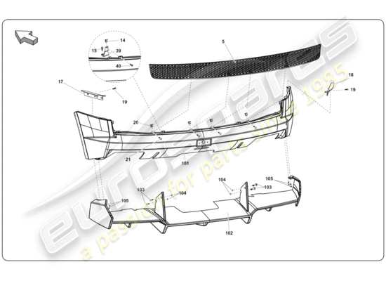 a part diagram from the Lamborghini Super Trofeo (2009-2014) parts catalogue