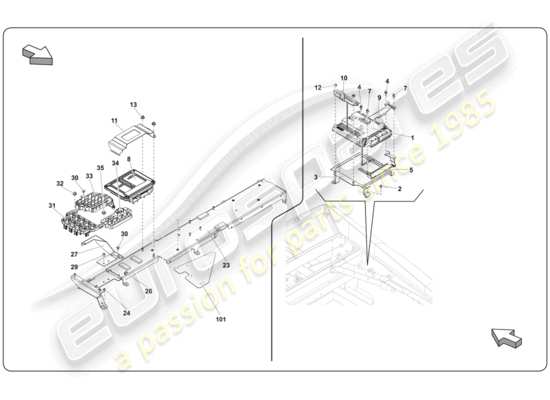 a part diagram from the Lamborghini Super Trofeo (2009-2014) parts catalogue