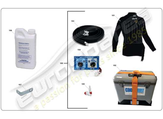 a part diagram from the Lamborghini Super Trofeo (2009-2014) parts catalogue