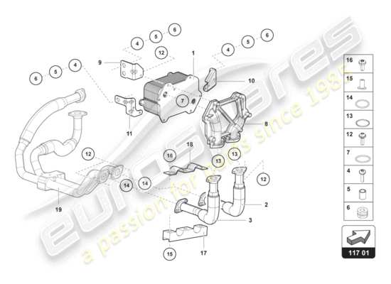 a part diagram from the Lamborghini Aventador LP720-4 parts catalogue