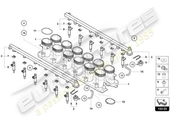 a part diagram from the Lamborghini Aventador LP720-4 parts catalogue