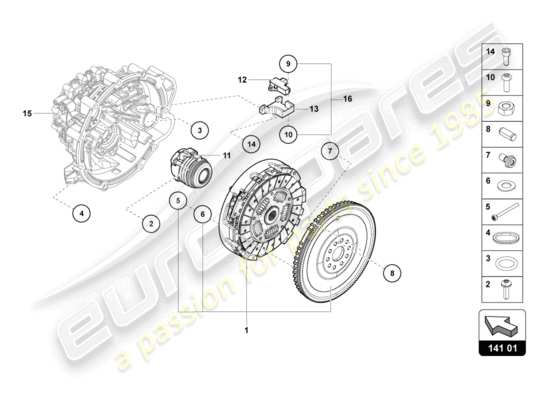 a part diagram from the Lamborghini Aventador LP720-4 parts catalogue