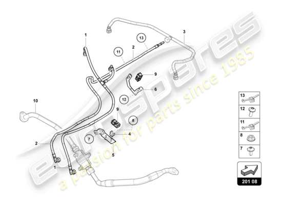 a part diagram from the Lamborghini Aventador LP720-4 parts catalogue