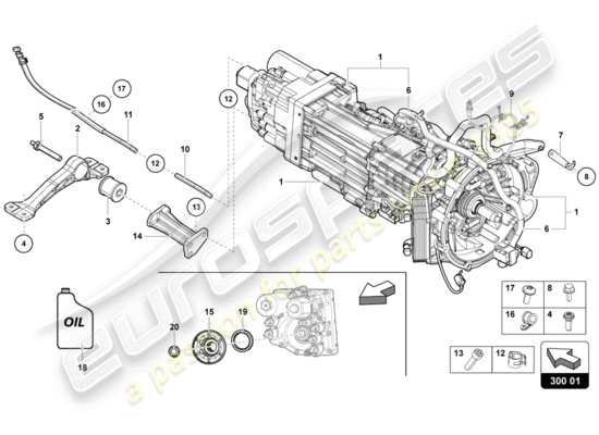 a part diagram from the Lamborghini Aventador LP720-4 parts catalogue