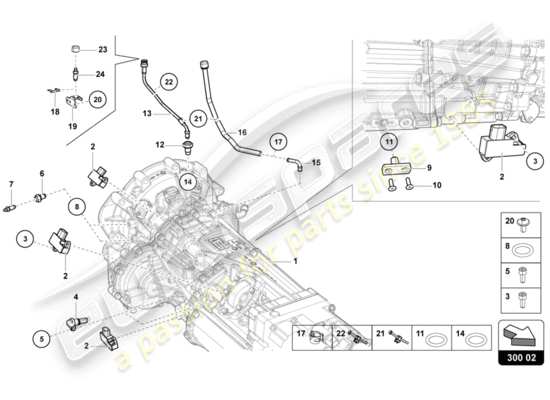 a part diagram from the Lamborghini Aventador LP720-4 parts catalogue