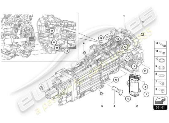 a part diagram from the Lamborghini Aventador LP720-4 parts catalogue