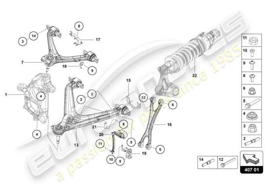 a part diagram from the Lamborghini Aventador LP720-4 parts catalogue