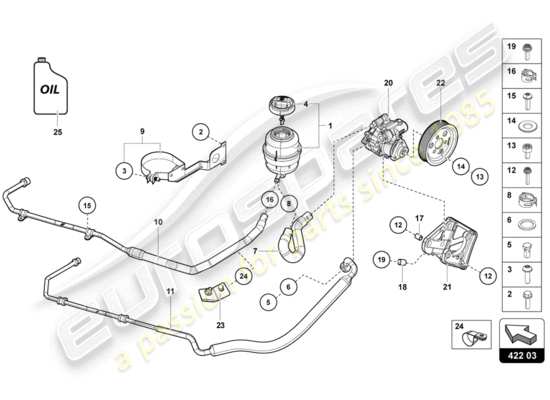 a part diagram from the Lamborghini Aventador LP720-4 parts catalogue