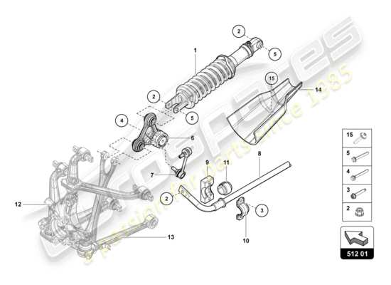 a part diagram from the Lamborghini Aventador LP720-4 parts catalogue