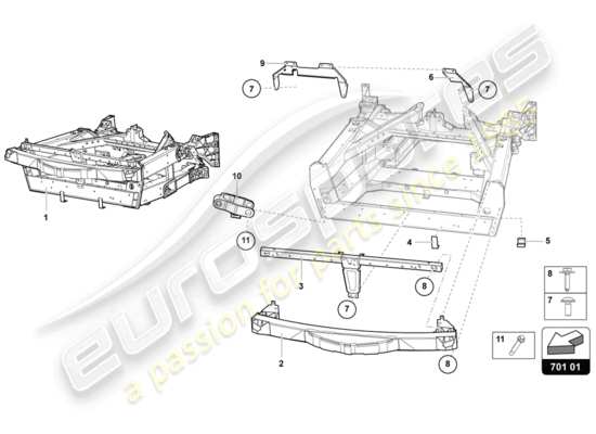 a part diagram from the Lamborghini Aventador LP720-4 parts catalogue