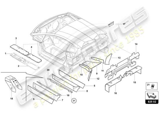 a part diagram from the Lamborghini Aventador LP720-4 parts catalogue