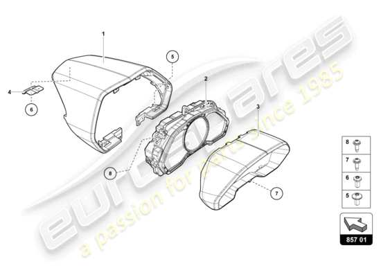 a part diagram from the Lamborghini Aventador LP720-4 parts catalogue