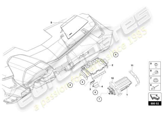 a part diagram from the Lamborghini Aventador LP720-4 parts catalogue