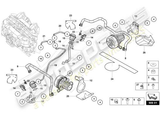 a part diagram from the Lamborghini Aventador LP720-4 parts catalogue