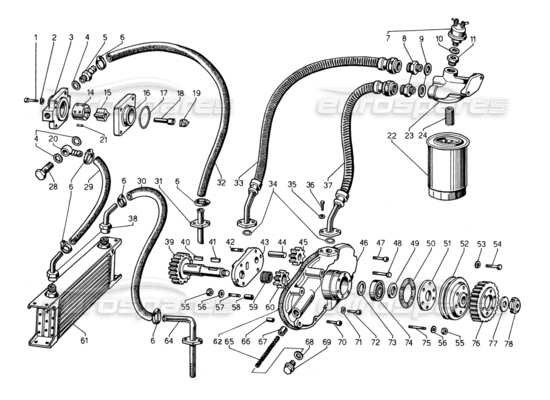 a part diagram from the Lamborghini Countach 5000 QVi (1989) parts catalogue