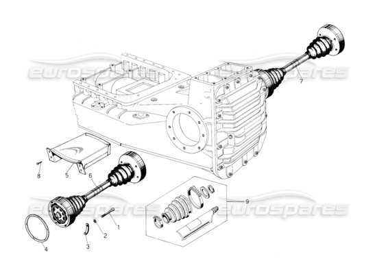 a part diagram from the Lamborghini Countach 5000 QVi (1989) parts catalogue