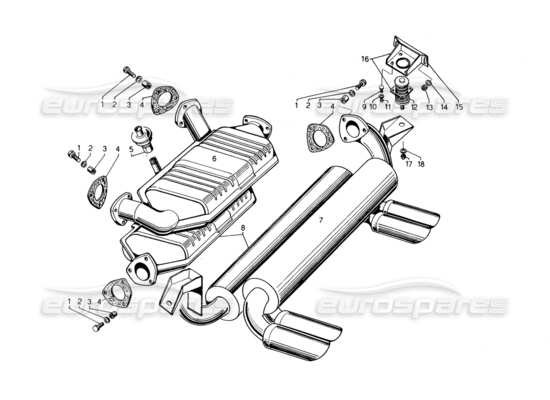 a part diagram from the Lamborghini Countach 5000 QVi (1989) parts catalogue