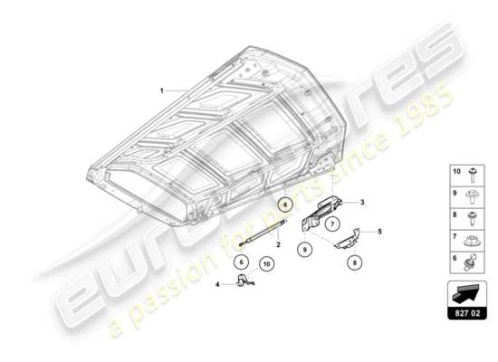 a part diagram from the Lamborghini HURACAN EVO parts catalogue