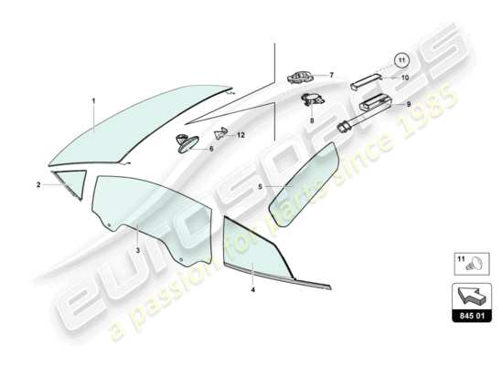 a part diagram from the Lamborghini HURACAN EVO parts catalogue