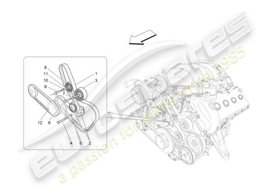 a part diagram from the Maserati GranTurismo parts catalogue