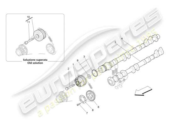 a part diagram from the Maserati GranTurismo parts catalogue