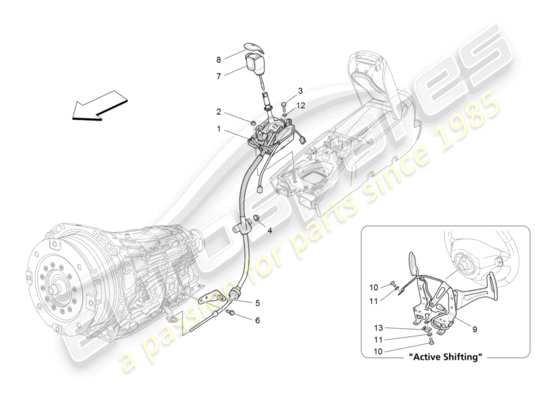 a part diagram from the Maserati GranTurismo parts catalogue