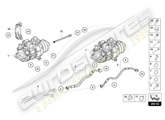 a part diagram from the Lamborghini HURACAN EVO parts catalogue