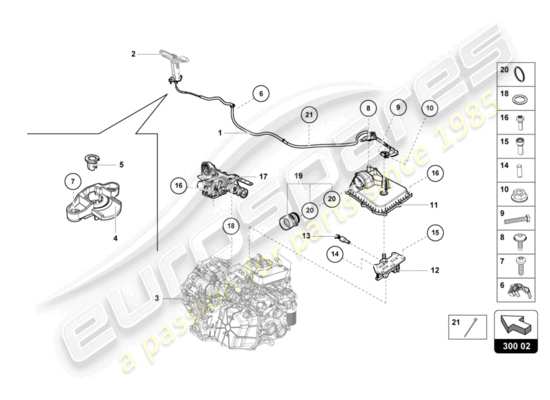 a part diagram from the Lamborghini HURACAN EVO parts catalogue