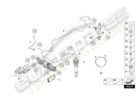 a part diagram from the Lamborghini Huracan LP610 parts catalogue